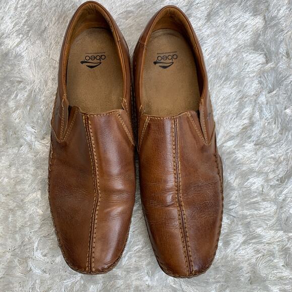 abeo Brown Loafers Slip On Leather Sz 44 - Picture 5 of 11
